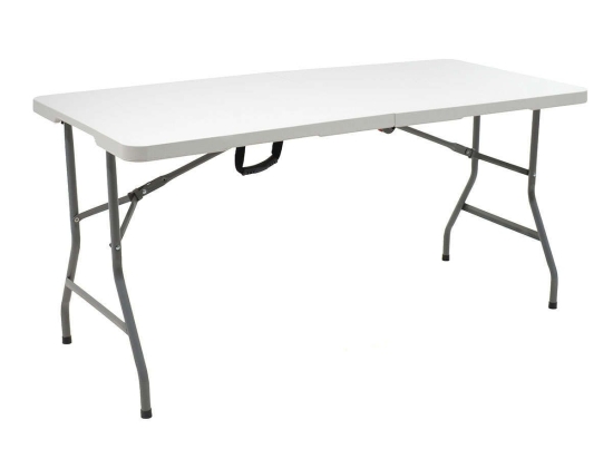 Τραπέζι Catering Rodeo Πτυσσόμενο-Βαλίτσα Λευκό 183X76X74Cm 142-000007