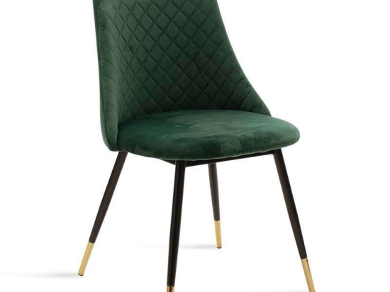 Καρέκλα Giselle 096-000012 Black-Green Μέταλλο,Ύφασμα