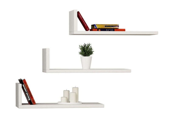 Ραφιέρα Τοίχου L-Model 119-000092 50x20x14cm White