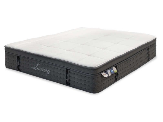 Στρώμα Luxury Pocket Spring Gel 100-000011 34-36cm 150x200cm Anthracite-White Διπλό Foam