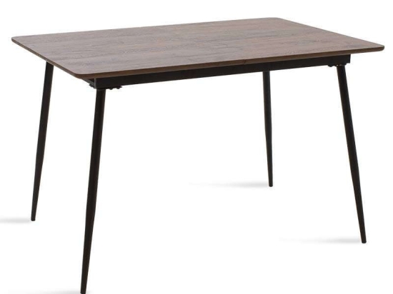 Τραπέζι Shazam Επεκτεινόμενο  096-000003 120-160x80x76cm Walnut Mdf,Μέταλλο