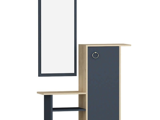 Έπιπλο Εισόδου Με Καθρέπτη Ceel 120-000006 80x29.5x90cm Natural-Grey Μελαμίνη,Mdf