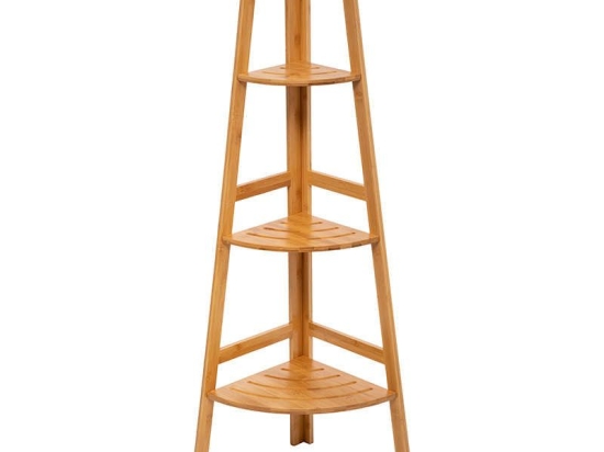Ραφιέρα Angle 199-000114 32x32x103cm Natural Bamboo