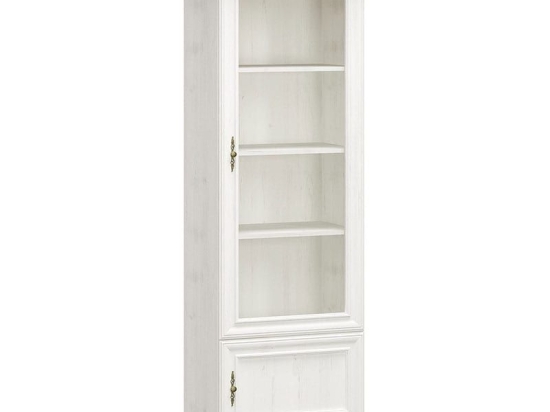 Βιτρίνα Jaden 173-000029 70,5x43x197,5cm Golden Oak-White Antique Μελαμίνη,Γυαλί