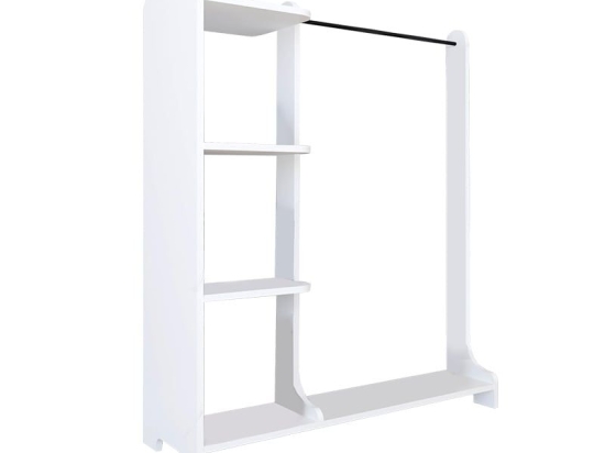 Έπιπλο Εισόδου Renesme 120-000211 106x35x128cm White Μοριοσανίδα, Μελαμίνη