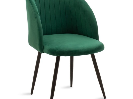 Πολυθρόνα Oasis 127-000056 54x52x84 Dark Green-Black Βελούδο, Μέταλλο