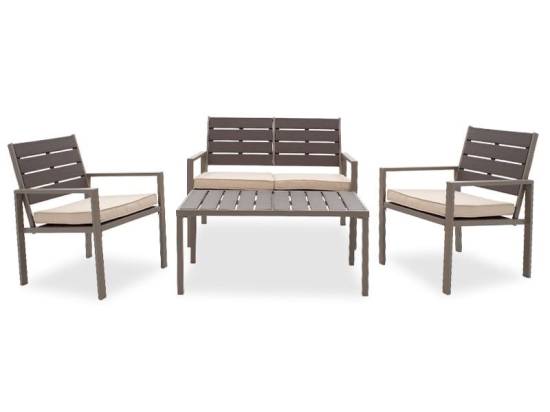 Σαλόνι Κήπου Patio 149-000001 (Σετ 4τμχ) Mocha-Beige 4 Θέσεων