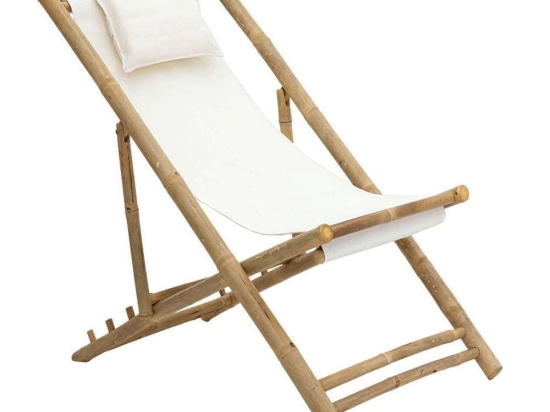 Σεζλόνγκ Πτυσσόμενη Salixl 141-000013 60x135x66/77/86/94cm Natural-White