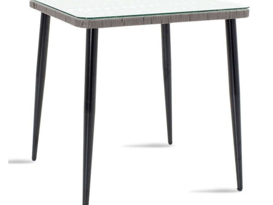 Τραπέζι Naoki 140-000002 80x80x78cm Black-Grey