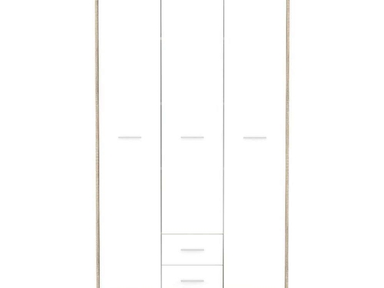 Ντουλάπα Τρίφυλλη Serenity 192-000019 118,5x54x196,5cm Sonoma-White Τρίφυλλη