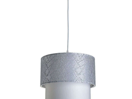Φωτιστικό Οροφής PWL-0963 Φ30x55cm 1xΕ27 Silver-White