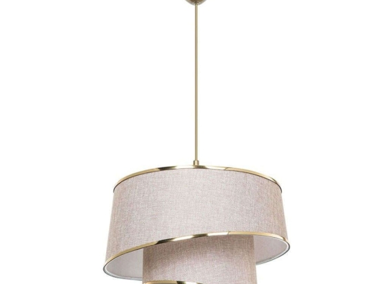 Φωτιστικό Οροφής PWL-1127 Φ32,5x65cm 1xΕ27 Beige-Gold
