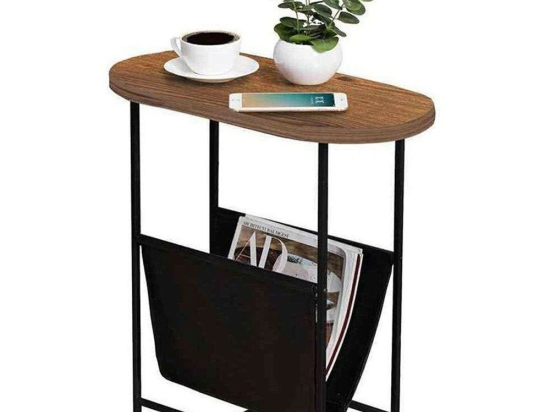 Τραπεζάκι Σαλονιού Βοηθητικό Casper 120-000205 55x25x58cm Black-Walnut