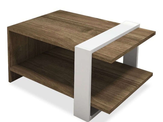 Τραπέζι Σαλονιού Cave 120-000044 80x50x35cm Walnut-White