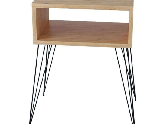 Κομοδίνο Naida 120-000142 45x30x59cm Natural-Black