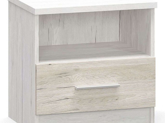 Κομοδίνο Neruda 173-000009 51x37x47cm Antique White-Oak