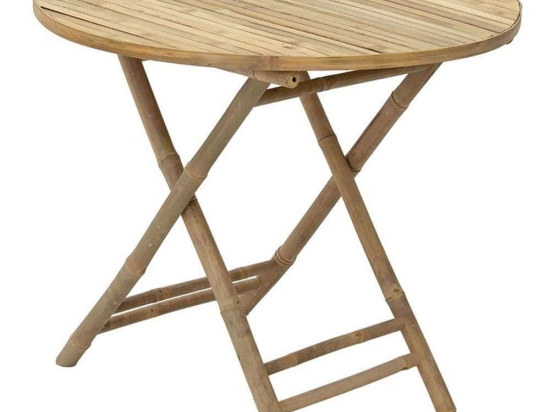 Τραπέζι Κήπου Πτυσσόμενο Obbie 141-000015 Φ90x77cm Natural