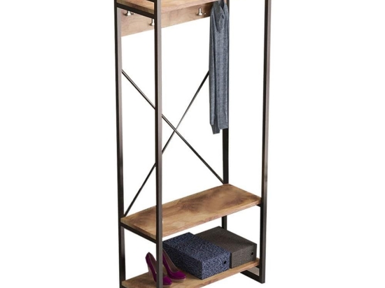 Έπιπλο Εισόδου Baker 120-000335 90x34x180cm Walnut-Black