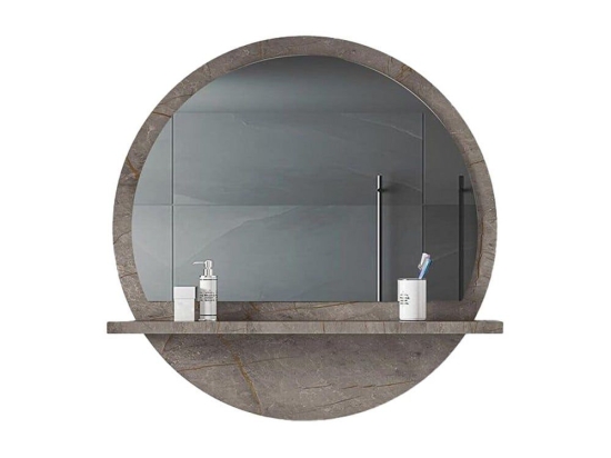 Καθρέπτης Μπάνιου Lesley 176-000047 60x2x60cm Grey Marble Μοριοσανίδα, Μελαμίνη