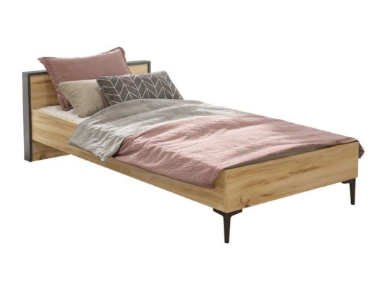 Κρεβάτι Augusta 176-000038 98x200 Για Στρώμα 90x190cm Oak-Anthracite Μονό