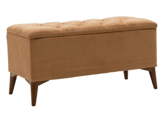 Σκαμπό-Μπαούλο Elone 90x40x44cm Mocha-Walnut