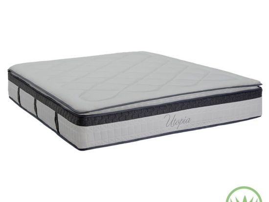Στρώμα Utopia 100-000018 Με Ανώστρωμα Aloe Vera 30-32cm 160x200cm White Υπέρδιπλo
