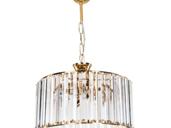 Φωτιστικό Οροφής Κρεμαστό PWL-0979 Ε27 Φ30x45cm Gold-Clear