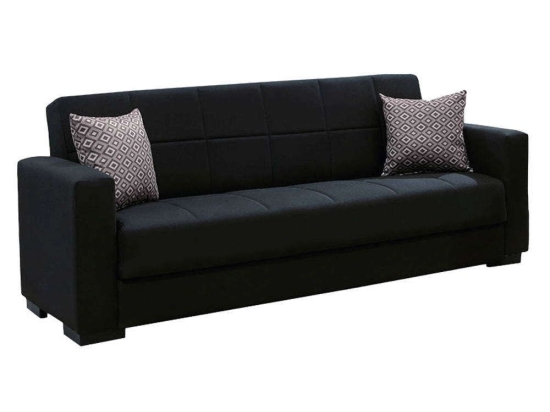 Καναπές - Κρεβάτι Τριθέσιος Vox 213-000005 212x77x80cm Black