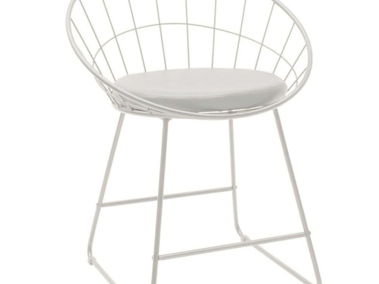 Καρέκλα Seth 058-000059 58x50x71cm White Μέταλλο,PVC