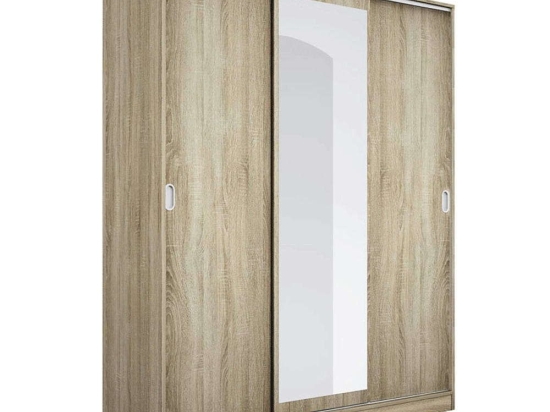 Ντουλάπα Τρίφυλλη Με Καθρέπτη Rose 043-000118 150x59x191cm Sonoma Τρίφυλλη