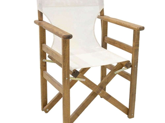 Πολυθρόνα Σκηνοθέτη Retto 237-000022 61x51x86cm Brown-White