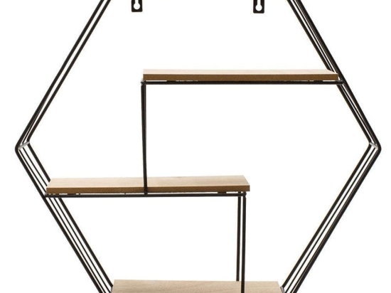 Ραφιέρα Τοίχου Azira 104-000002 50x10x44cm Natural-Black