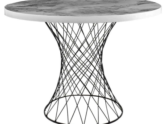 Τραπέζι Roter 190-000049 Φ90x75cm Black-White