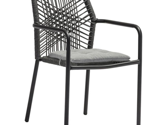 Πολυθρόνα Κήπου Kherson 216-000012 55x61x84cm Anthracite-Grey