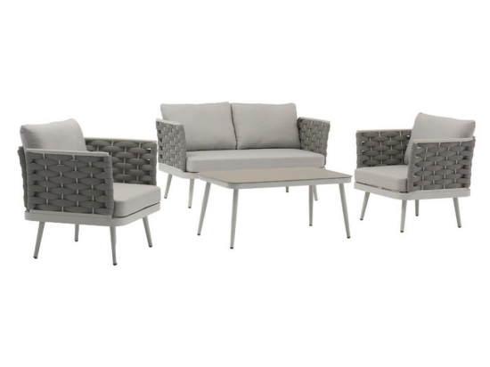 Σαλόνι Κήπου Moritz 216-000007 (Σετ 4τμχ) Grey-Beige 4 Θέσεων
