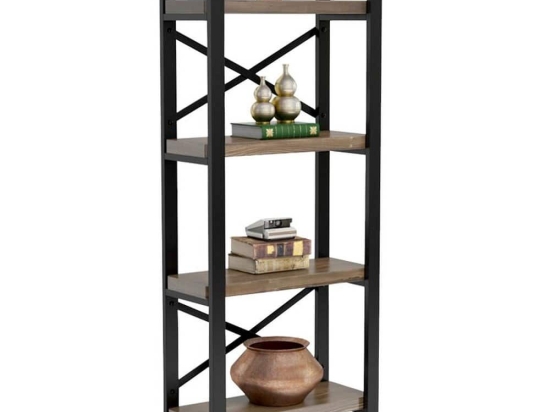 Βιβλιοθήκη Crimson 197-000060 50x22x150cm Walnut-Black
