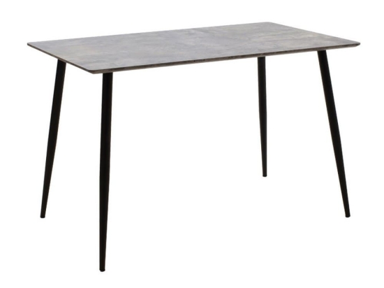 Τραπέζι Cuba 127-000083 120x80x76cm Grey Cement-Black