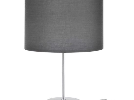 Επιτραπέζιο Φωτιστικό PWL-1183 147-000099 Ε27 Φ22x36.5cm Anthracite-Silver