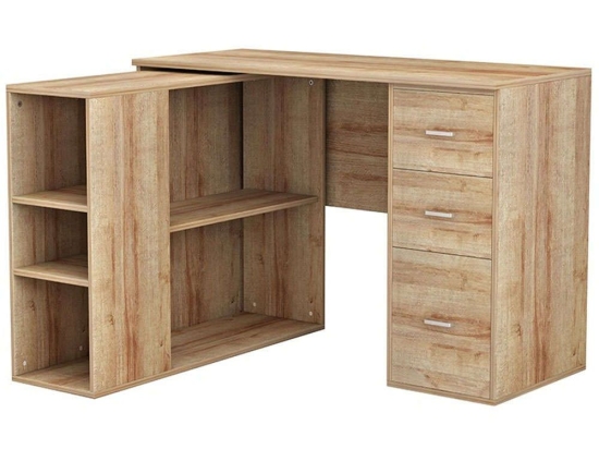 Γραφείο Εργασίας Γωνιακό Polina 230-000018 120x100x75cm Natural