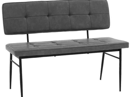 Καναπές Διθέσιος Rosen 101-000073 122x55,5x84,5cm Black-Anthracite