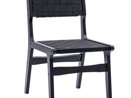 Καρέκλα Ridley 236-000008 48,5x61x87cm Black Wood,PVC