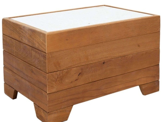 Τραπέζι Otis 211-000012 60x42x35cm Walnut-White