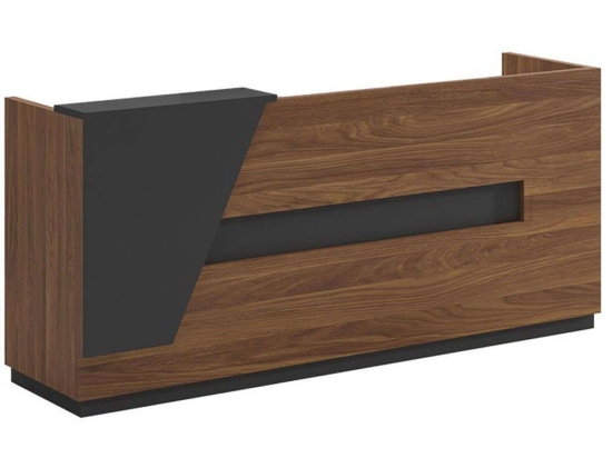 Γραφείο Υποδοχής Oscar 246-000005 180x65x76cm Walnut-Anthracite