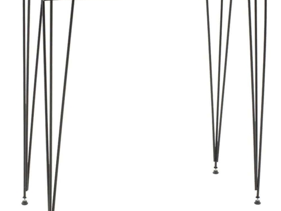 Κονσόλα Bruce 197-000147 90x35x85cm Black Μελαμίνη,Μέταλλο