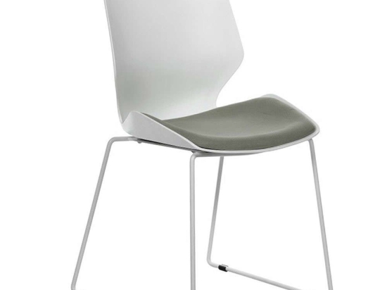 Καρέκλα Επισκέπτη Genuine 254-000010 48x43x88cm White-Grey