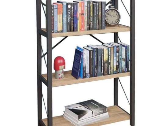 Βιβλιοθήκη Giulio 197-000135 60x34x120cm Walnut-Black