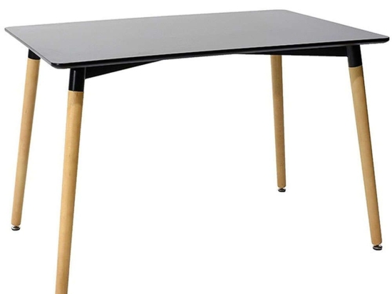 Τραπέζι Natali 127-000142 150x80x75cm Natural-Black Mdf,Ξύλο