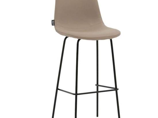 Σκαμπό Μπαρ Bella 029-000166 44,5x53x109cm Black-Moca