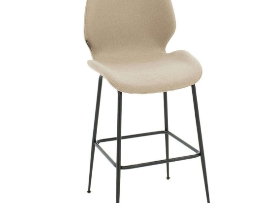 Σκαμπό Μπαρ Impel 029-000188 46x51x99cm Beige-Black