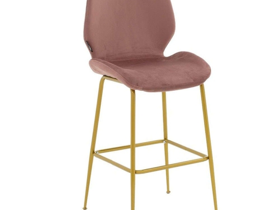 Σκαμπό Μπαρ Impel 029-000190 46x51x99cm Apple-Gold
